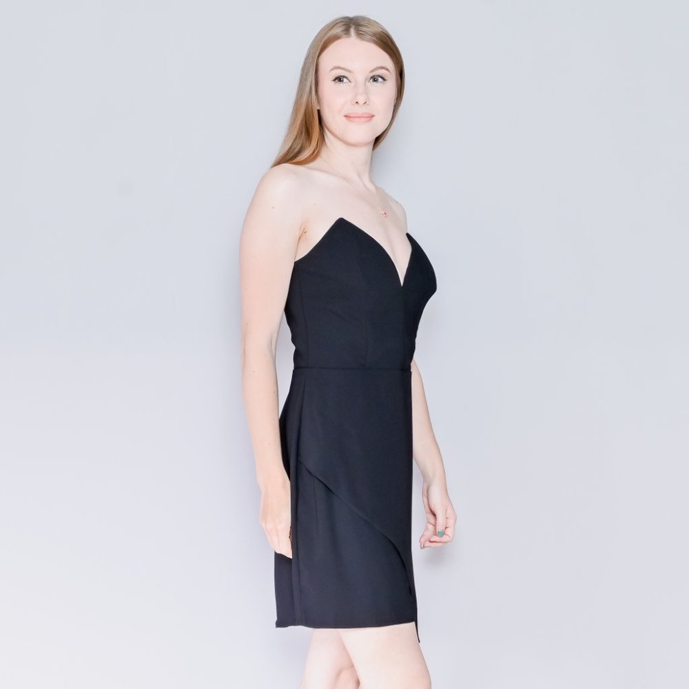AMANDA UPRICHARD Black Strapless Corset Mini Dress - Picture 3 of 6